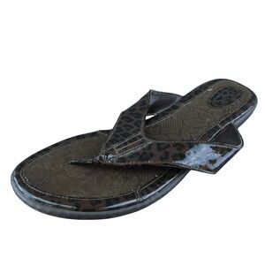 Born Concept Women Flip Flop Shoes  Brown Synthetic Slip On Size 11 Medium